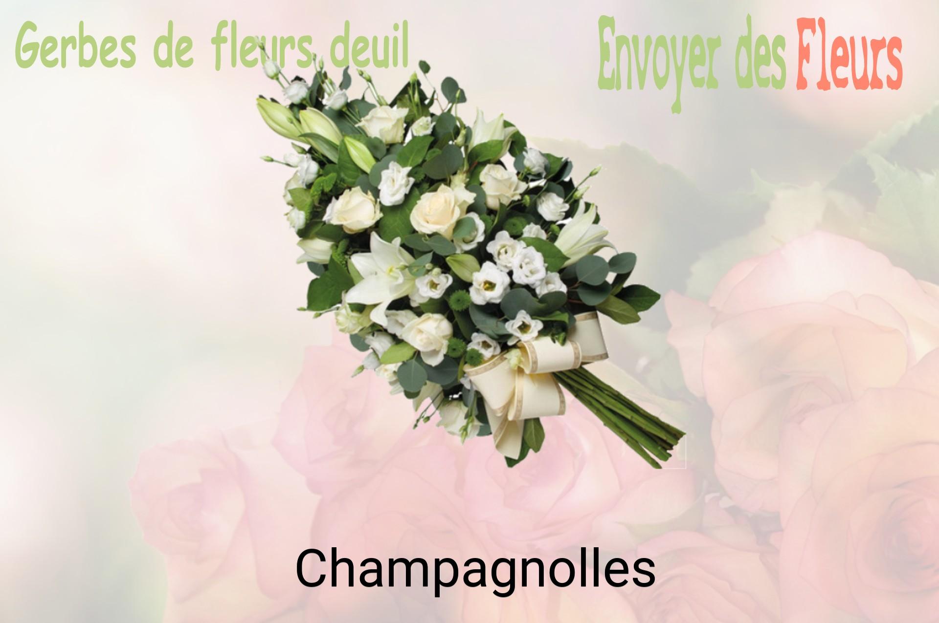 Gerbe de fleurs de deuil livrée à Champagnolles